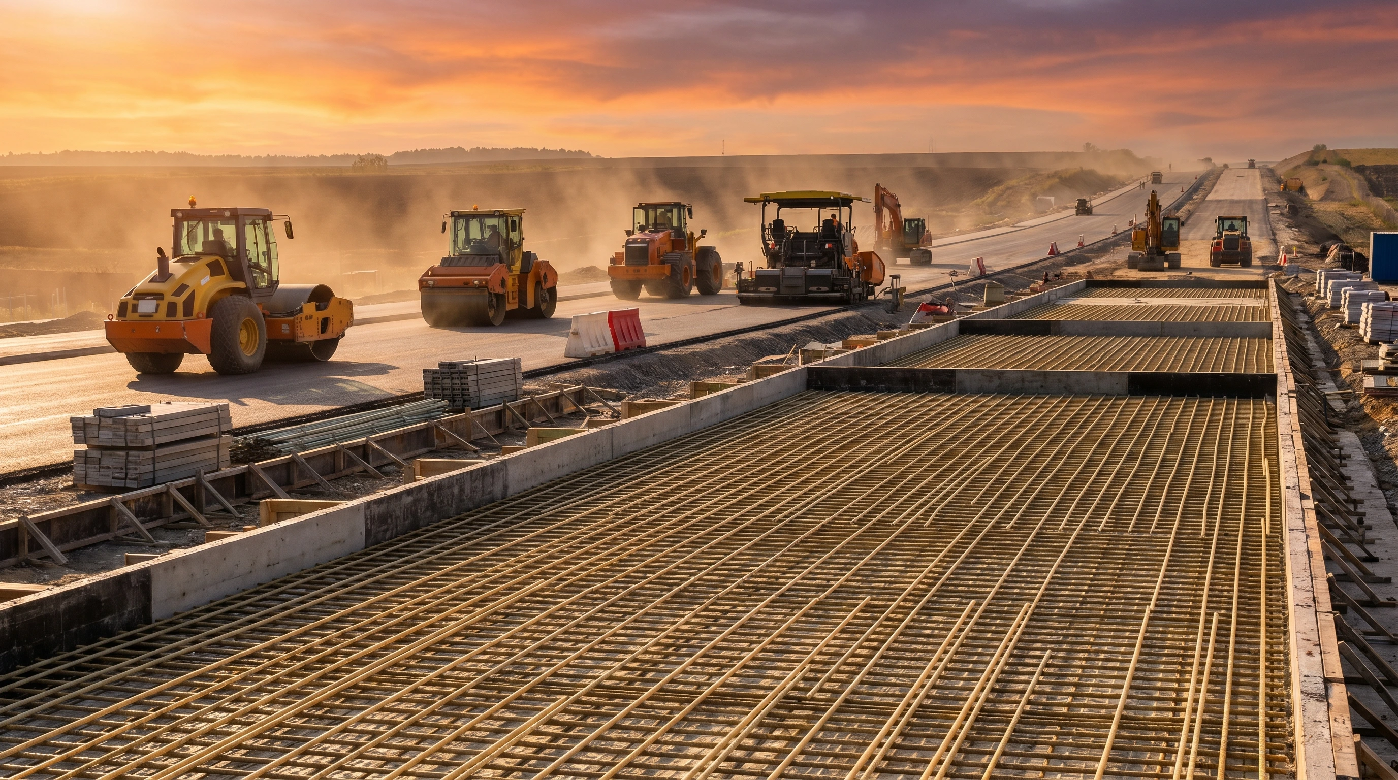 GFRP rebar used in highways & rcc road slab reinforcement